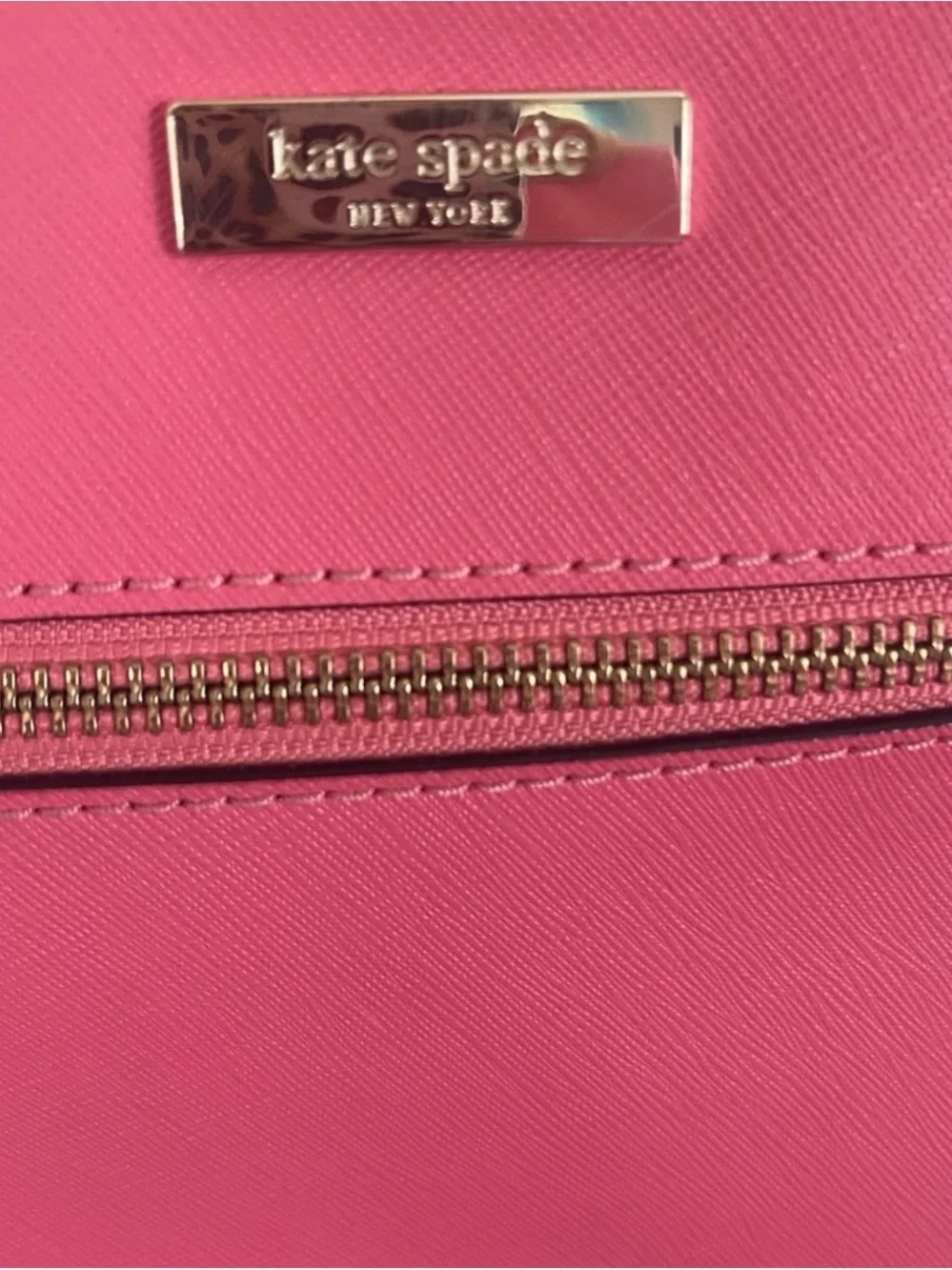kate spade Hot Pink Saffiano Crossbody with Gold Hardware